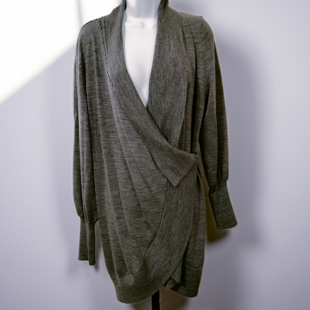 Kenar Charcoal Wrap Cardigan